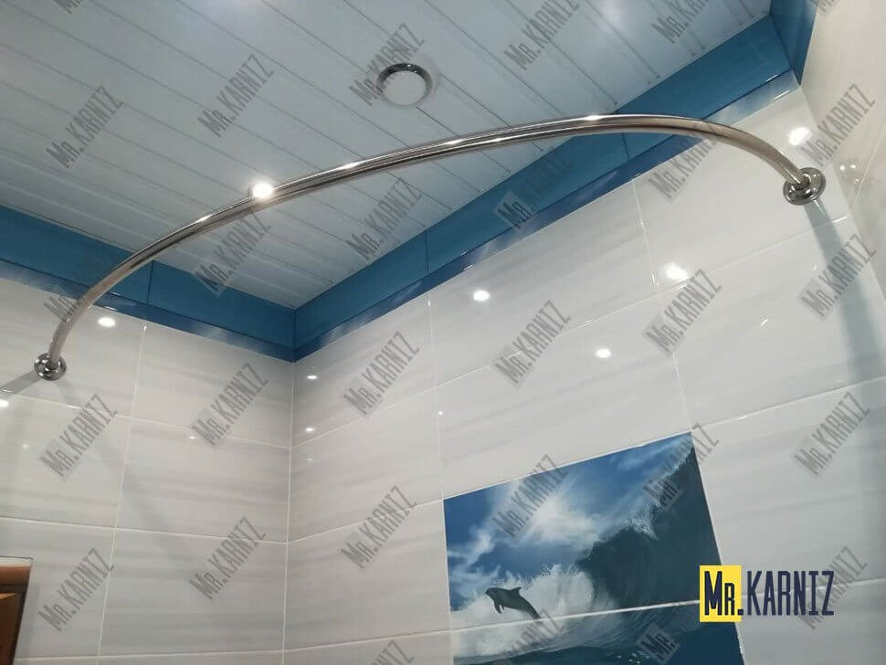 Карниз для ванны Aquatika Тема 140х140 Усиленный 20 мм MrKARNIZ фото 4