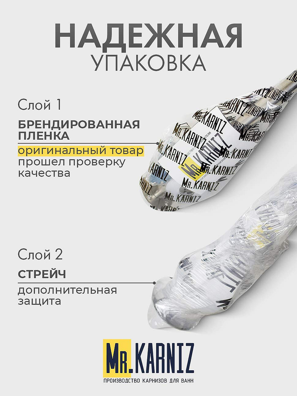 Карниз для душа Угловой Полукруглый 95х95 Усиленный 20 мм фото 8