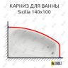 Карниз для ванны Cersanit Sicilia 140х100 Усиленный 20 мм MrKARNIZ фото 1