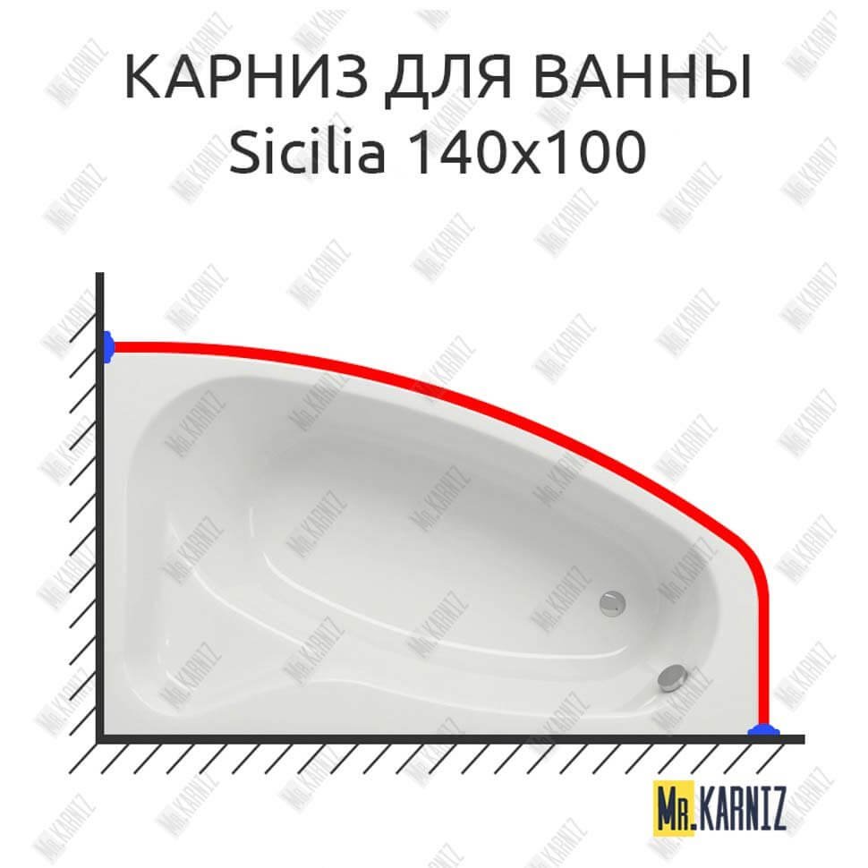 Карниз для ванны Cersanit Sicilia 140х100 Усиленный 20 мм MrKARNIZ Карниз для ванны Cersanit Sicilia 140х100 Усиленный 20 мм MrKARNIZ